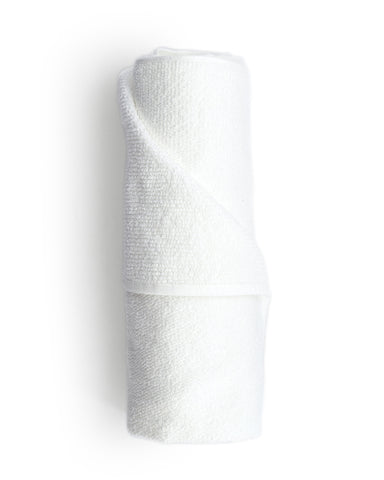 Horizontal Ridge and Pile Towels- White - Body Towel