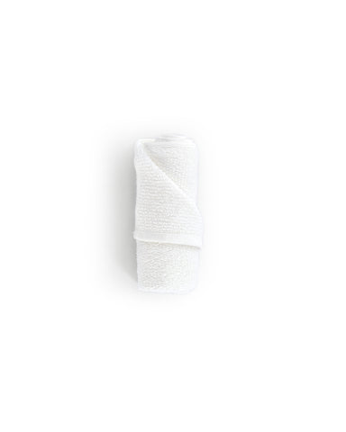 Horizontal Ridge and Pile Towels- White - Face Towel