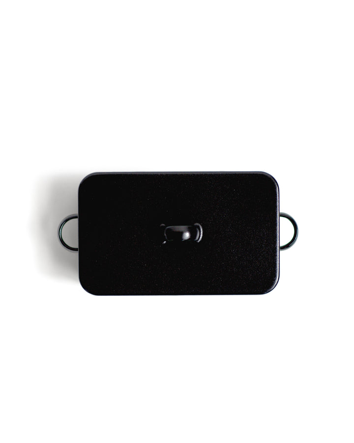 Top view of the Silhouetted Camp Mess Tin Pot against white background.