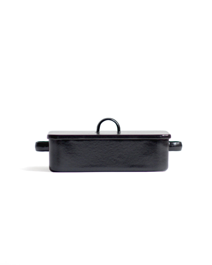 Silhouetted short Camp Mess Tin Pot against white background.