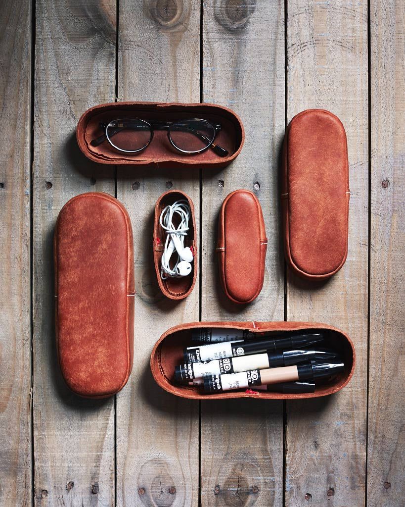 Oval Leather Case