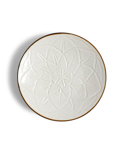 Carved Flower Plate - Large