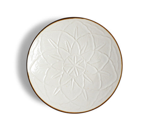 Carved Flower Plate - Large