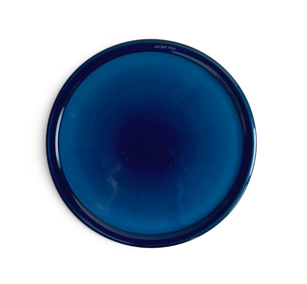 Reclaimed Blue Folded Rim Plate (OUT OF STOCK)
