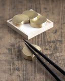 Brass Chopstick Rests - Four Moon