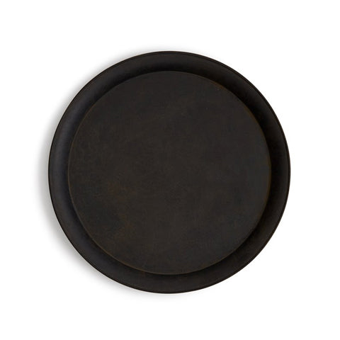 Kuro-Mura Brass Serving Tray - Round (OUT OF STOCK)
