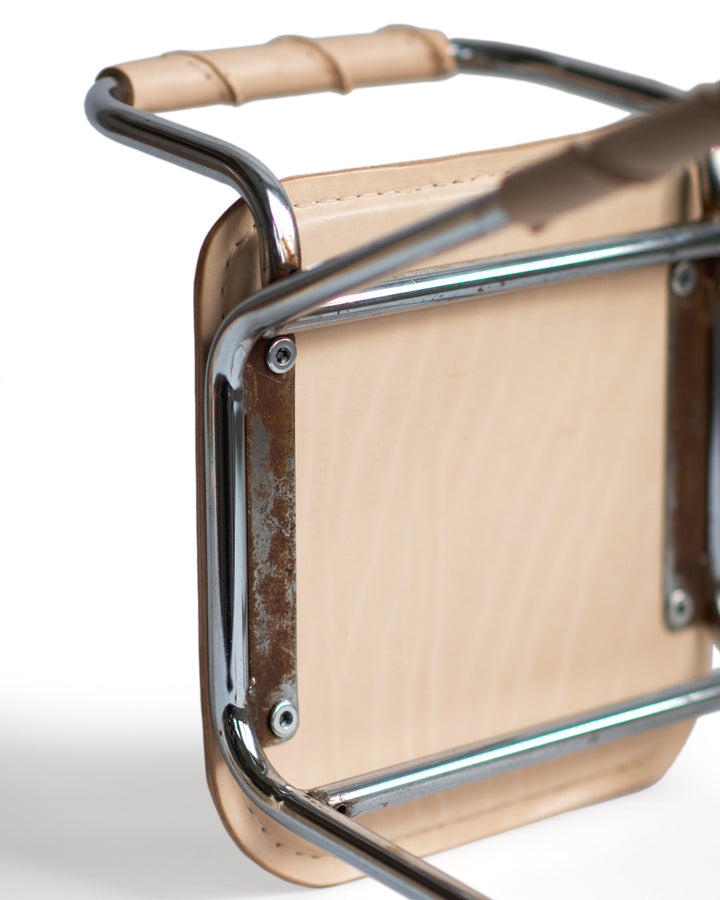 Hender Scheme Leather Toddler Chair for Nalata Nalata detail of vintage metal underside