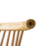 Detailed image of the Kinoe Kids Chair showing the wood grains on the handle.
