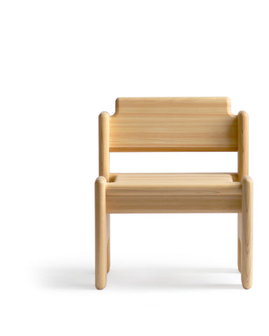 Silhouetted image of the sunoki children's chair against white background.
