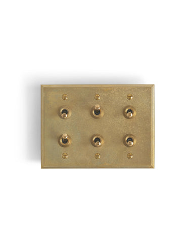 Switch Plate - 3 Gang - 3 Gang, 6 Toggle