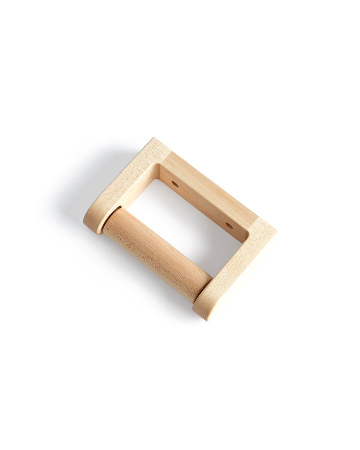 Maple Wood toilet paper holder designed by Makoto Koizumi