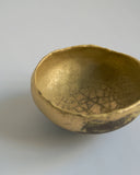 Cropped detail image of the Gold Chawan VII from a top view.