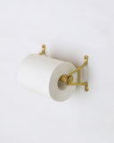 Matureware by Futagami Brass Pipe Bracket Set Small with one toilet paper roll