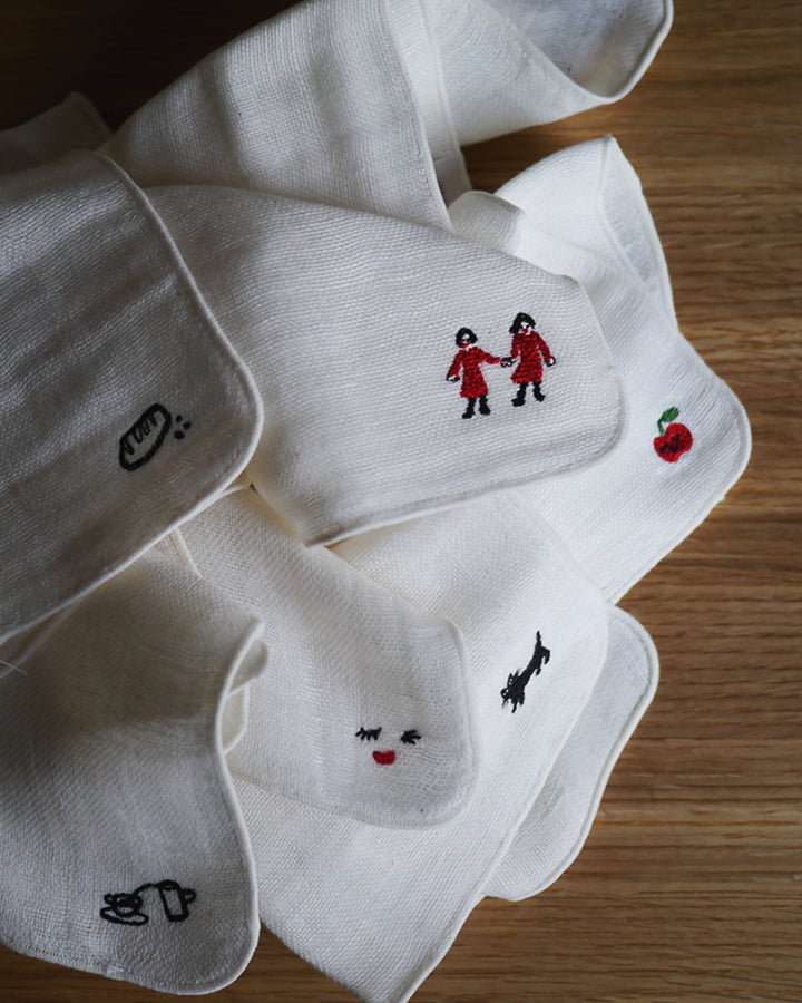 Embroidered Handkerchief Cloth - Friends