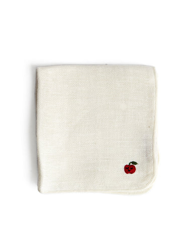 Embroidered Handkerchief Cloth - Apple