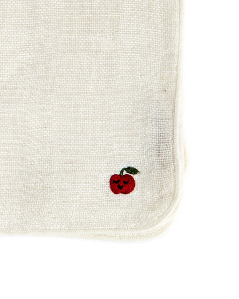 Embroidered Handkerchief Cloth - Apple