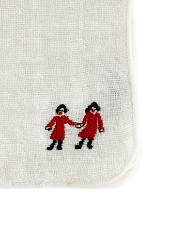 Embroidered Handkerchief Cloth - Friends