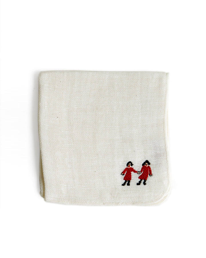 Embroidered Handkerchief Cloth - Friends