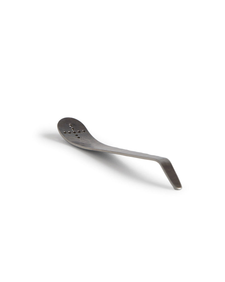 Hammered Steel Spoon - Wide Hole Punched Cross (OUT OF STOCK)