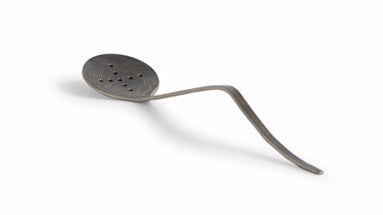 Hammered Steel Spoon - Round Hole Punched Cross (OUT OF STOCK)
