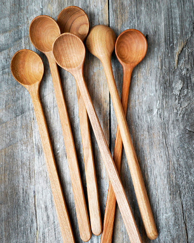 Kraft Kitchen Wooden Measuring Cups and Spoons Set - Wood Measuring Cups, Wooden Measuring Spoons Set, Wood Kitchen Accessories, Cute Measuring Cups