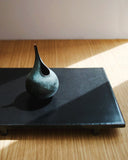 Black Raised Ceramic Tray - Wide