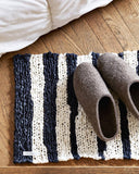 Knitted Linen Floor Mat - Striped (OUT OF STOCK)