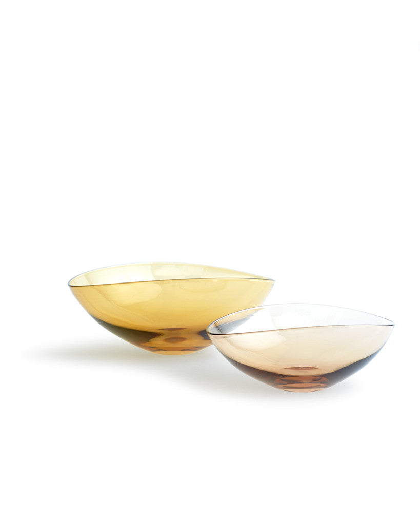 Glass Lotus Bowl Small - Amber (OUT OF STOCK)