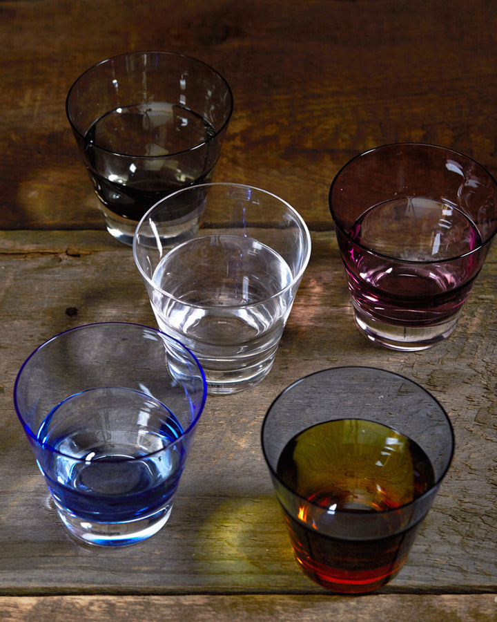 Duo Old Fashion Glass - 'Amber and Blue'