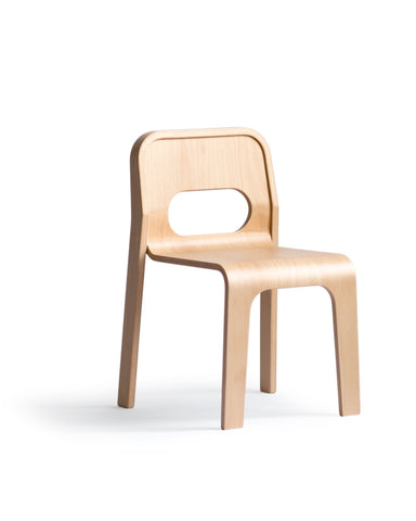 Silhouetted image of hollie children's chair against white background at an angle.