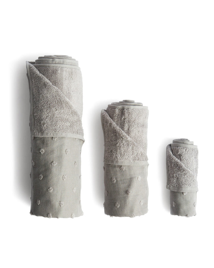 Zero Twist Gauze Dot Towels - Gray