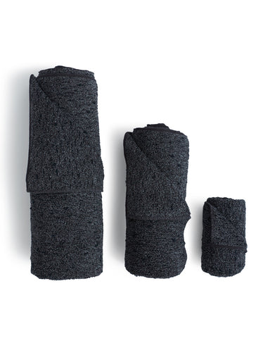 Kishu Binchotan Towels - Black - Towel Set - 1 face, 1 hand, 1 body