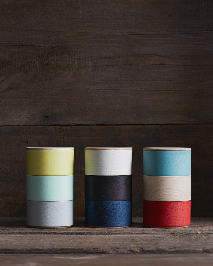 Border Three Tiered Containers - Turquoise, Natural, Red (OUT OF STOCK ...