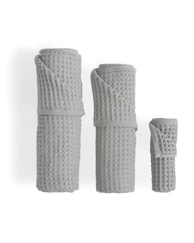 Air Waffle Towels - Gray - Towel Set