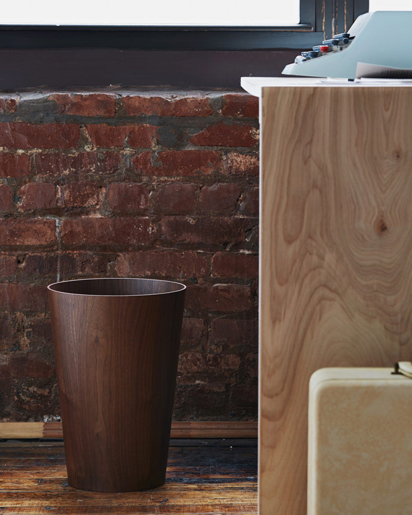 Paper Waste Basket - Walnut