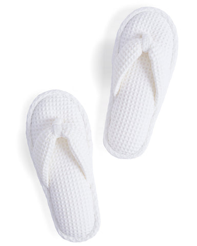White Waffle Slippers (OUT OF STOCK) - Large OUT OF STOCK)