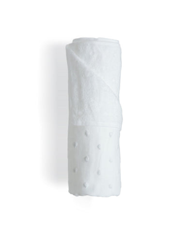 Zero Twist Gauze Dot Towels - White - Body Towel