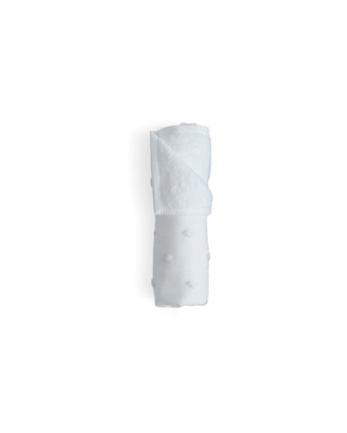 Zero Twist Gauze Dot Towels - White - Face Towel
